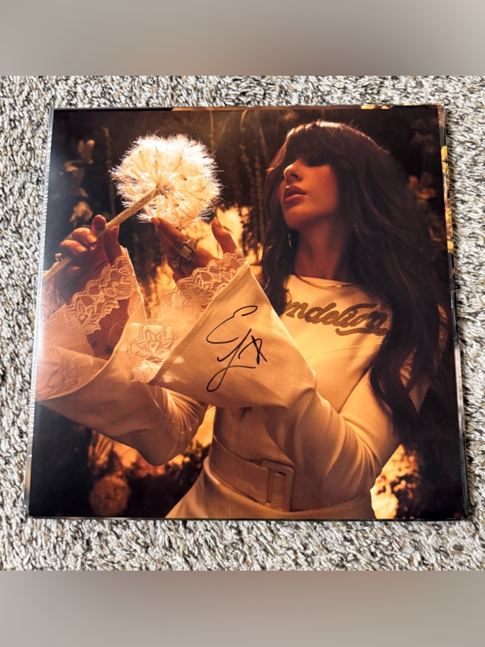 Ella Langley "Dandelion" Honey Bee Yellow Vinyl Signed/Autographed Insert